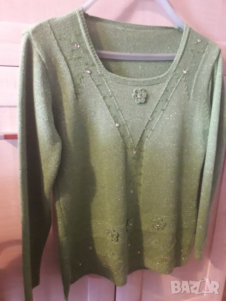 Дамска блуза резидаво зелен цвят, снимка 1