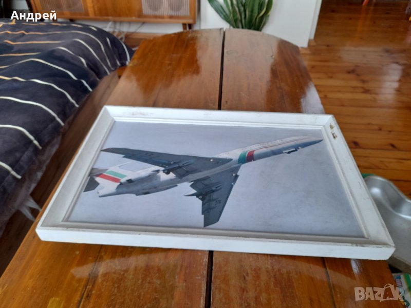 Стара картина,ситопечат,снимка Самолет, снимка 1