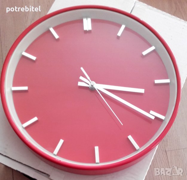 Часовник стенен / червен PERSBY - ИКЕА, снимка 1