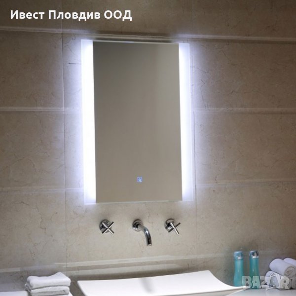 Огледало за баня 50х70см с вградено LED осветление и “Touch screen”, снимка 1
