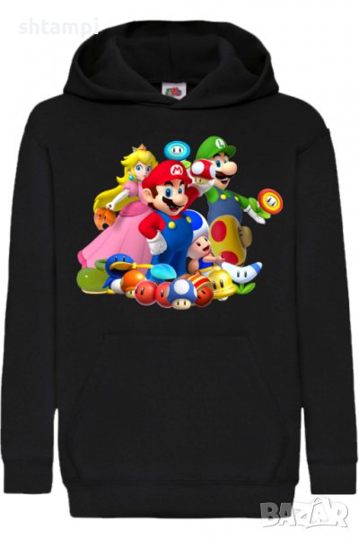 Детски Суитчър/Суитшърт Super Mario 04,Super Mario,Игра,Подарък,Изненада,Забавление,Рожден Ден, снимка 1