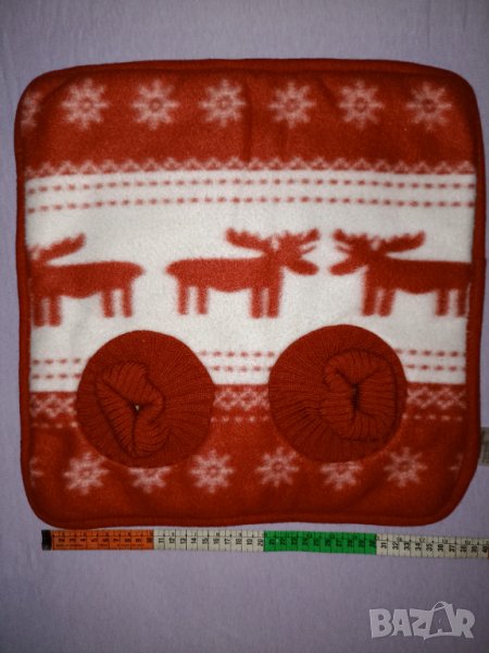 Поларена възглавничка за топли крака с еленчета, снимка 1