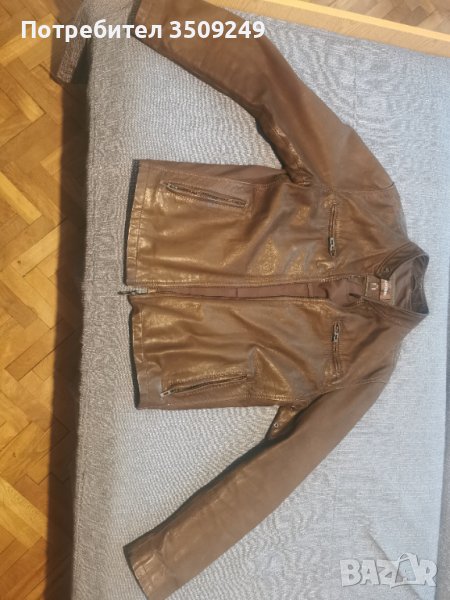 Кожено яке естествена кожа кафяво, снимка 1