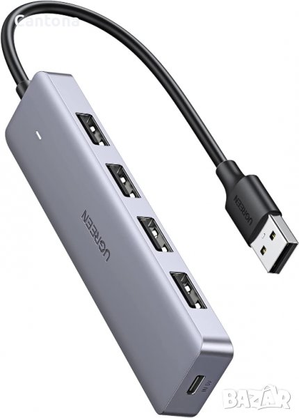 UGREEN USB 3.0 хъб 4-портов, USB удължител с със захранващ изход, снимка 1