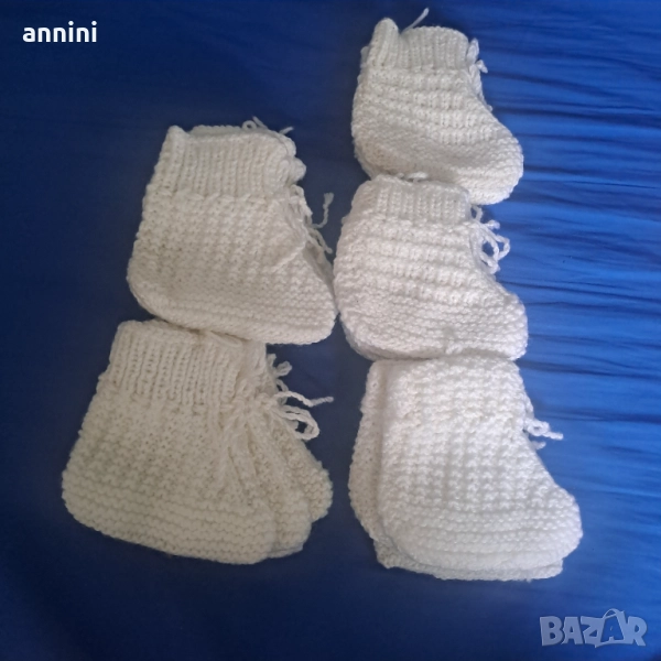 ританки за бебета плетени ръчно и бели шалчета  размери бройки, снимка 1