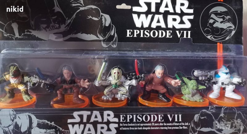 6 бр малки Междузвездни Войни Star Wars пластмасови PVC фигурки топери за игра и украса торта, снимка 1