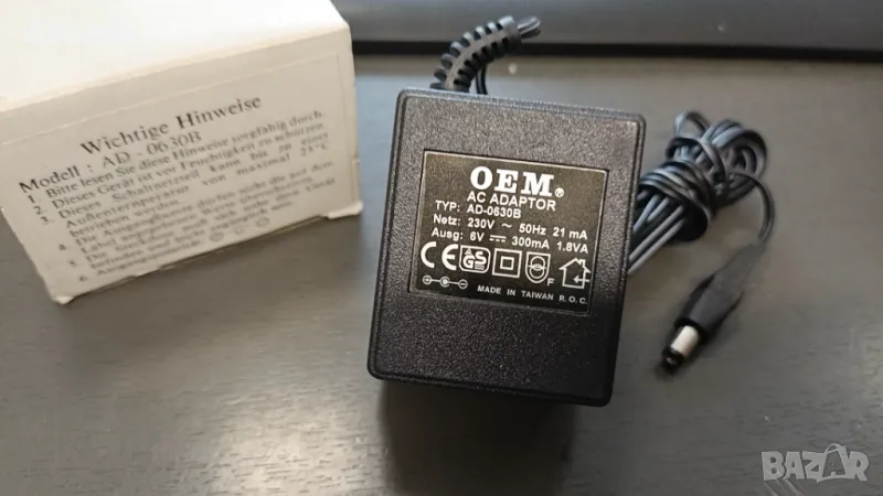 Aдаптер АС за захранване за OEM AD-0630В  6V, снимка 1
