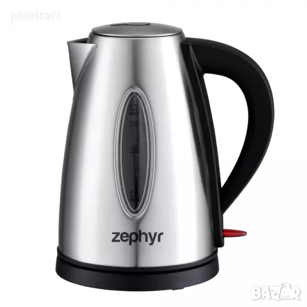 Електрическа кана ZEPHYR ZP 1230 SB, 2200W, 1.7 литра, Безжична, Инокс, снимка 1