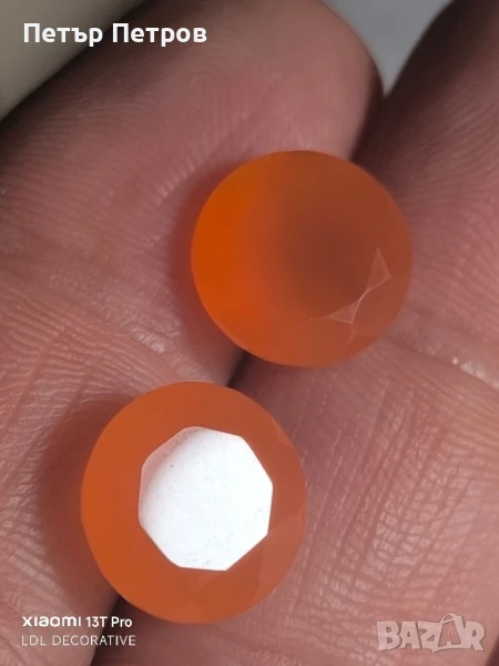 карнеол- чифт- 2 бр.- 9.97 ct, снимка 1