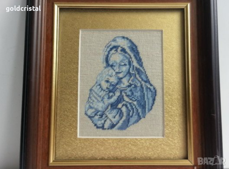 гоблен богородица с младенеца 1/1, снимка 1