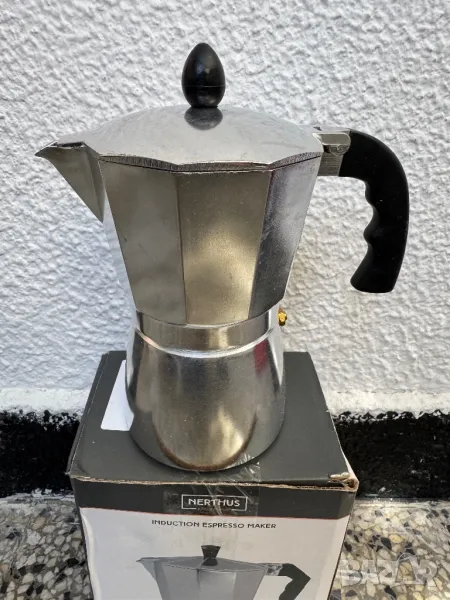 Индукционна Кафеварка - Nerthus FIH 834, 6 чаши, Алуминий, Еспресо Кафемашина!, снимка 1