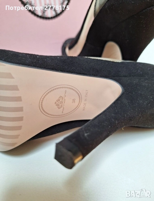 Fornarina велурени обувки на ток, снимка 1