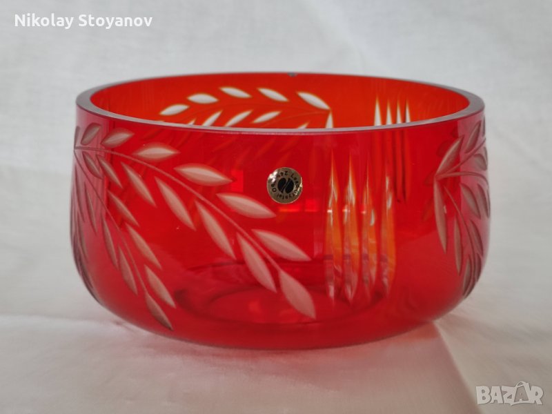 Кристална купа - червена, снимка 1