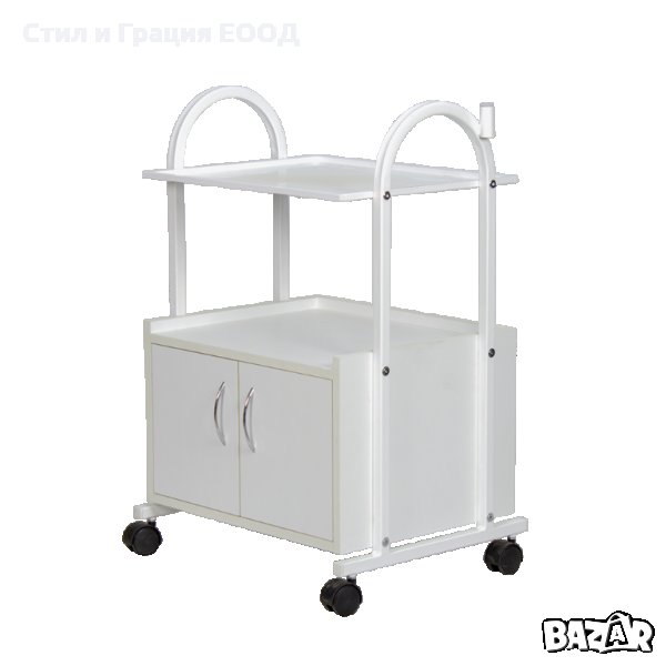 Количка за естетика - метална 1* - бяла 55 х 42,5 х 80,5 см, снимка 1