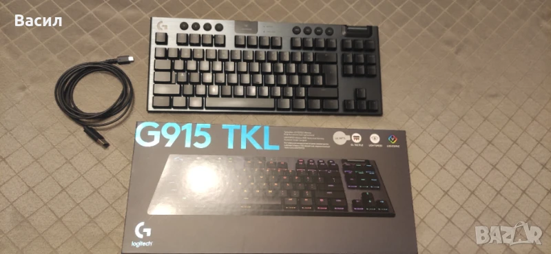 Безжична клавиатура Logitech G915 TKL (tenkeyless, US layout), снимка 1