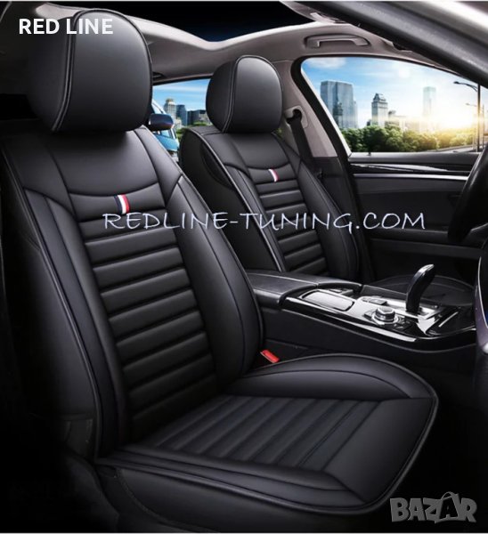 Луксозна кожена тапицерия за автомобил черна, снимка 1