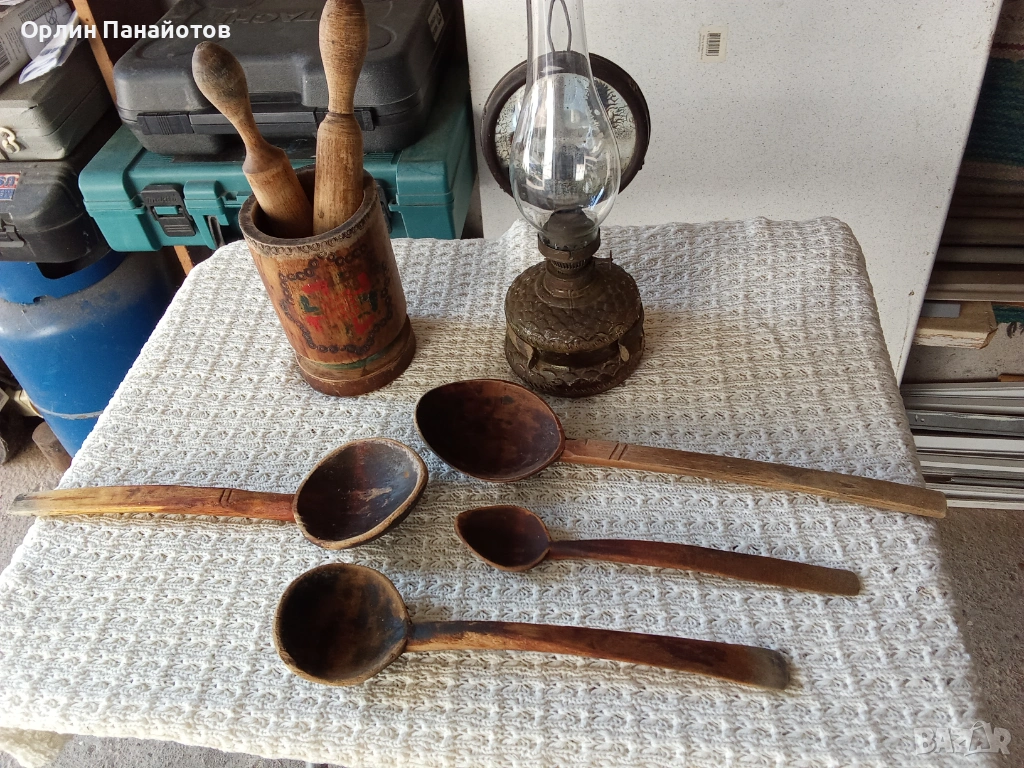 старинно хаванче с два чукалника - дървено, снимка 1