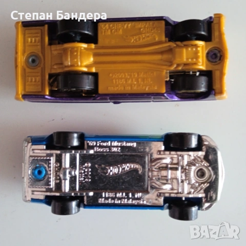 2 за 1 КАТО НОВИ 1964 CHEVY IMPALA+1969 FORD MUSTANG Boss 302 HOTWHEELS toy cars, снимка 7 - Колекции - 53536273