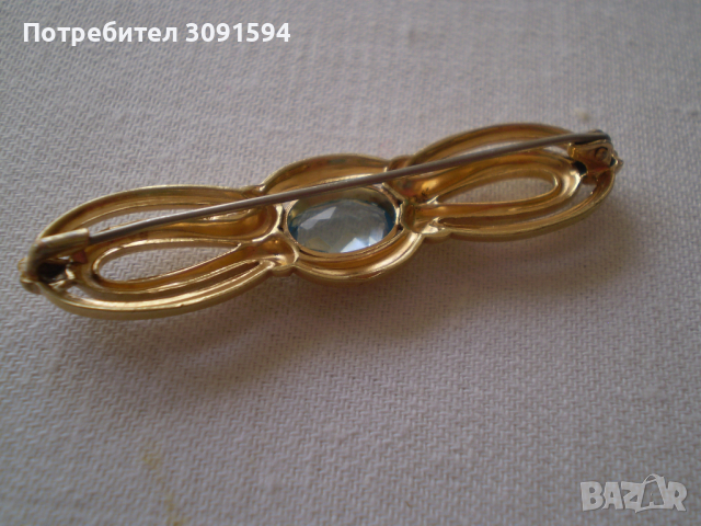 Античен син камък брошка - Art Deco - Германия 30-те години - брошка  Брошка Германия. 30-те години , снимка 7 - Антикварни и старинни предмети - 36512772