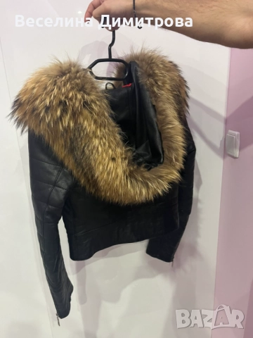 Бутиково кожено яке, снимка 3 - Якета - 52455573