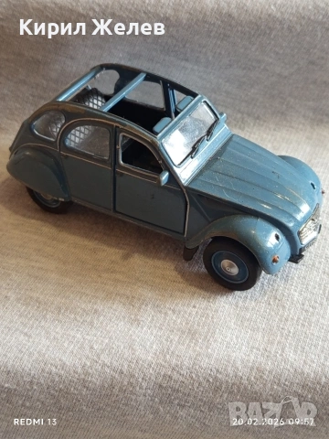 Метална количка CITROEN 2 CV винтидж за КОЛЕКЦИЯ ДЕКОРАЦИЯ 49041