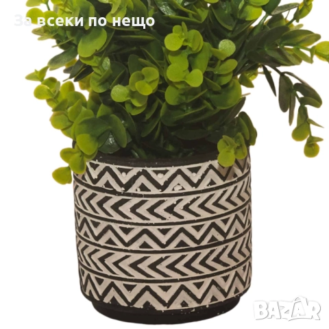 Декоративно растение в кашпа, 26 см Код P1401, снимка 2 - Декорация за дома - 52178426