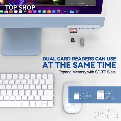 USB C адаптер за хъб за iMac 24 инча 2021 г. с 4K HDMI, снимка 4 - Кабели и адаптери - 49457548