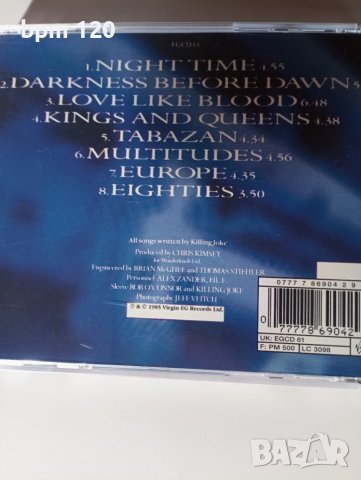 Killing Joke - "Night time" оригинален диск , снимка 3 - CD дискове - 43814676