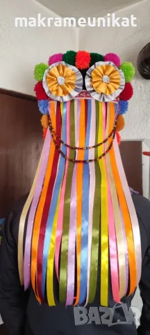 Кукерска маска, капашон, гугла, Новодел, Сурва, Кукерландия, маскарад, фестивал, събор, декорация , снимка 8 - Декорация за дома - 44190652