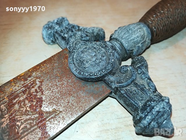 античен нож/кама 43х10см внос германия 0205211327, снимка 4 - Антикварни и старинни предмети - 32740939