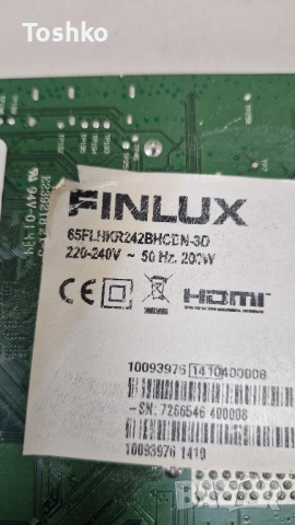 FINLUX 65LHKR242BHCDN-3D MAIN 17MB91-2 POWER  17PW03-6 LED  17CON13  VES650UDEA-3D-S01, снимка 5 - Части и Платки - 52078690