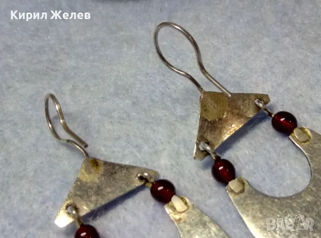 Старинни ВЪЗРОЖДЕНСКИ СРЕБЪРНИ ОБЕЦИ СРЕБРО ВИСОКА ПРОБА с МЪНИСТА РЪЧНА КУЮМДЖИЙСКА ИЗРАБОТКА 42933, снимка 10 - Антикварни и старинни предмети - 49866054