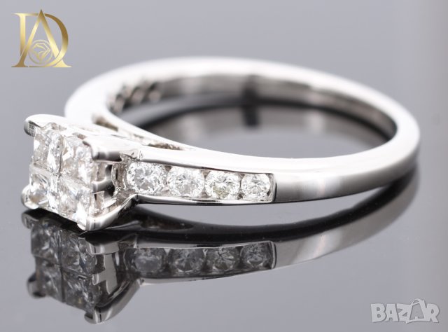 Нов Златен Пръстен с 0.74кт Естествени Диаманти, снимка 4 - Пръстени - 42959593