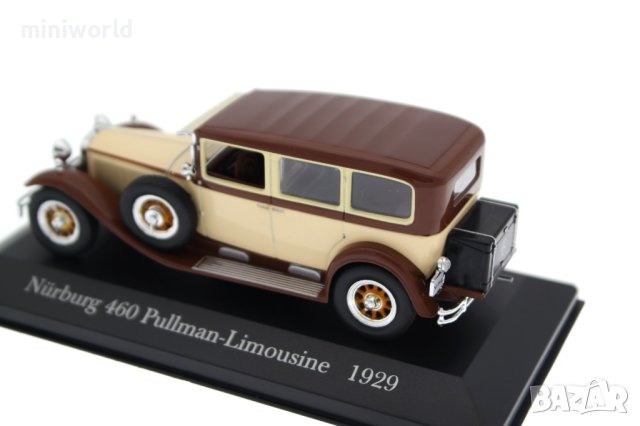 Mercedes-Benz Nürburg 460 Pullman-Limousine 1929 - мащаб 1:43 на DeAgostini нов в PVC дисплей-кейс, снимка 3 - Колекции - 43658044