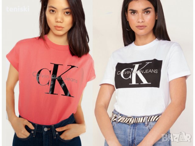  Тениска Calvin Klein принт,модели цветове и размери , снимка 3 - Тениски - 29429431