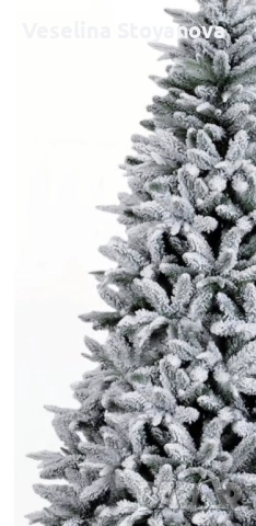Изкуствена елха K r i n g Melbourne,  Цялата заснежена с метална стойка., снимка 2 - Декорация за дома - 52536794