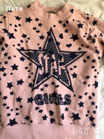 Розова детска блуза със звезди, снимка 2 - Детски Блузи и туники - 32814465