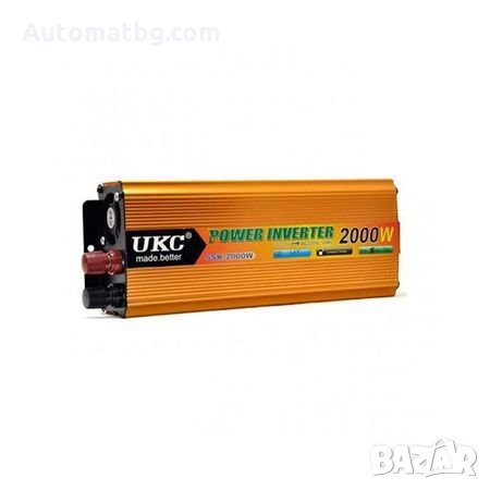 Инвертор на напрежение UKC Automat преобразувател 12V DC- 220V AC - 2000W, снимка 3 - Аксесоари и консумативи - 26287758