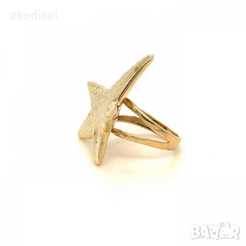 Златен пръстен 4,48гр. размер:51 14кр. проба:585 модел:4863-1, снимка 2 - Пръстени - 37077580