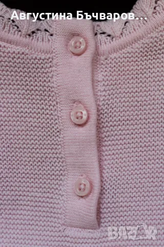 Официална рокля в розово Next (9-12м.), снимка 7 - Бебешки рокли - 50132693