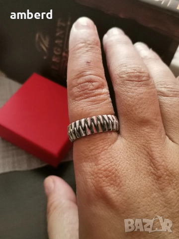 Сребърен унисекс пръстен  - модел R121, снимка 2 - Пръстени - 51986220