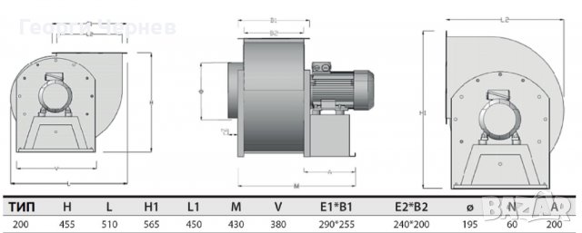 Центробежен вентилатор за ресторант ф200, 2300 m3/h max, снимка 11 - Обзавеждане на кухня - 34722510