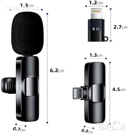 Нови Двойни Микрофони за iPhone и Android - Кристално Чист Запис, снимка 6 - Слушалки и портативни колонки - 49249317