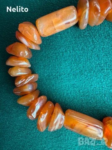Винтидж бижу- гердан от карнеол , снимка 2 - Колиета, медальони, синджири - 50502524
