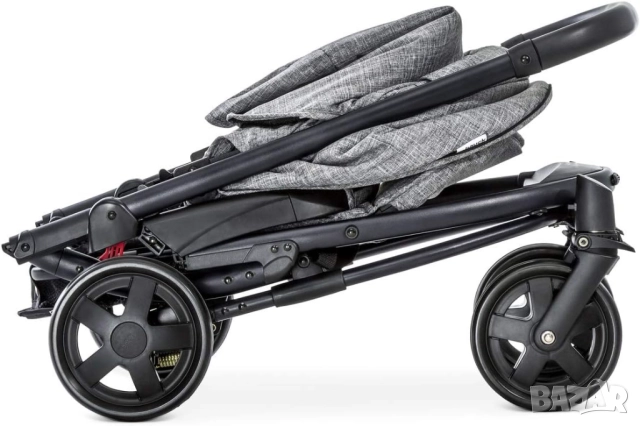 3 в 1 Бебешка Количка - Hauck Malibu 4 Trio Set H-14608, Столче за Кола и Кош за Новородено, Сива!, снимка 7 - Детски колички - 52361051
