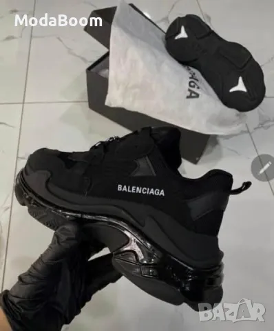 Balenciaga черни дамски маратонки , снимка 3 - Маратонки - 48310591
