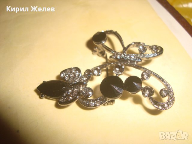 КРИСТАЛНА СКЪПОЦЕННА БРОШКА - ПЕПЕРУДА 23786, снимка 5 - Други - 33362646
