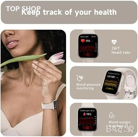 Нов Фитнес Смарт Часовник с 1.83 инча 24/7 Сърдечен Ритъм 20 Спортни Режима, снимка 6 - Смарт гривни - 49657394