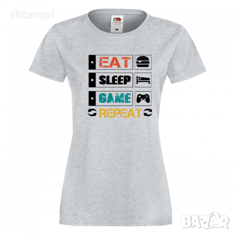 Дамска тениска Game 2,Eat,Sleep,GameRepeat,Ядене,Спане,Геймс, снимка 2 - Тениски - 36420259