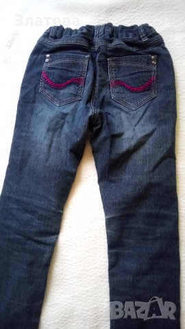 Подплатени дънки за момиче 6-7 г., снимка 3 - Детски панталони и дънки - 27006839